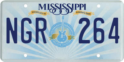 MS license plate NGR264
