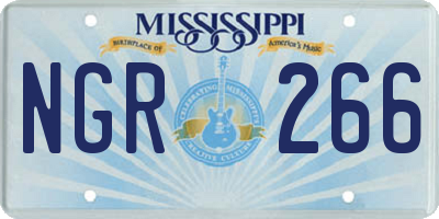 MS license plate NGR266