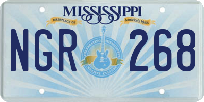 MS license plate NGR268