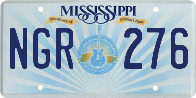 MS license plate NGR276