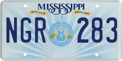 MS license plate NGR283