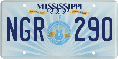 MS license plate NGR290