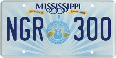 MS license plate NGR300