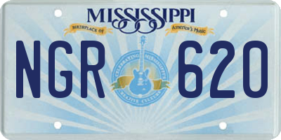 MS license plate NGR620