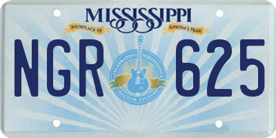 MS license plate NGR625