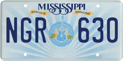 MS license plate NGR630