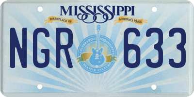 MS license plate NGR633