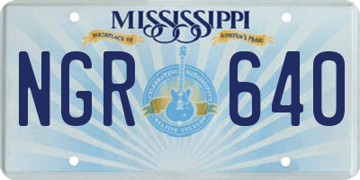 MS license plate NGR640