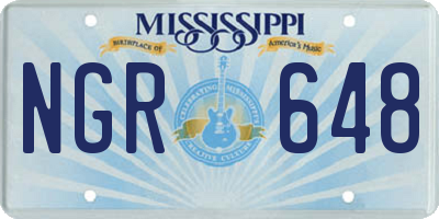 MS license plate NGR648