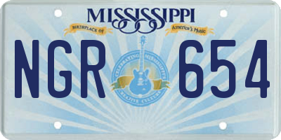 MS license plate NGR654