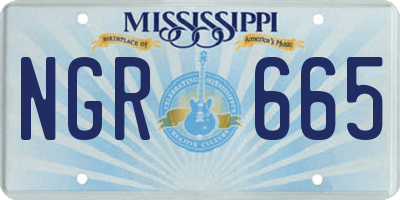 MS license plate NGR665