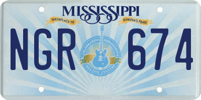MS license plate NGR674