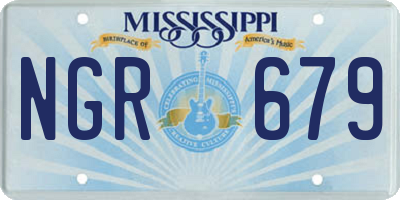 MS license plate NGR679