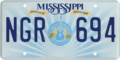 MS license plate NGR694