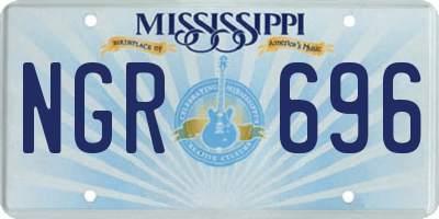 MS license plate NGR696