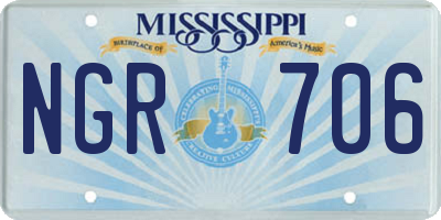 MS license plate NGR706