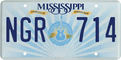 MS license plate NGR714