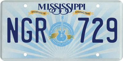 MS license plate NGR729