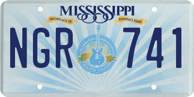 MS license plate NGR741