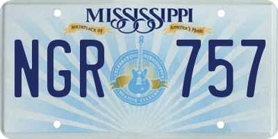 MS license plate NGR757
