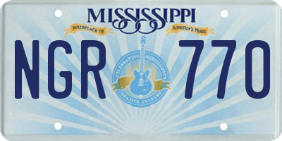 MS license plate NGR770
