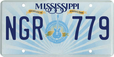 MS license plate NGR779