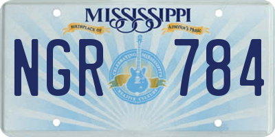 MS license plate NGR784