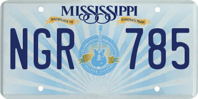 MS license plate NGR785