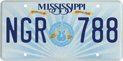 MS license plate NGR788