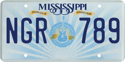 MS license plate NGR789