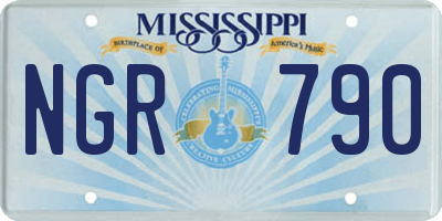 MS license plate NGR790