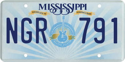 MS license plate NGR791