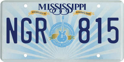 MS license plate NGR815