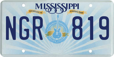 MS license plate NGR819