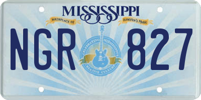 MS license plate NGR827