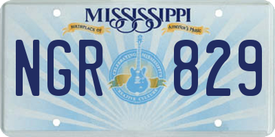 MS license plate NGR829