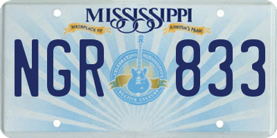 MS license plate NGR833