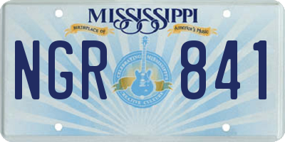 MS license plate NGR841