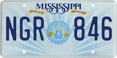 MS license plate NGR846