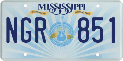 MS license plate NGR851