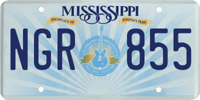 MS license plate NGR855