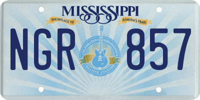 MS license plate NGR857
