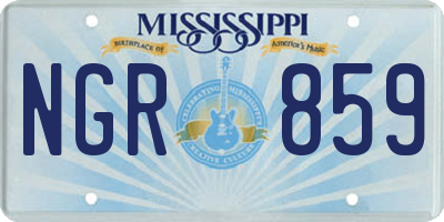 MS license plate NGR859