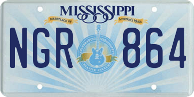 MS license plate NGR864