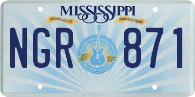 MS license plate NGR871