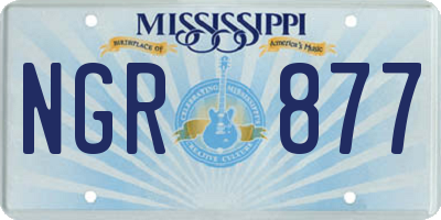 MS license plate NGR877