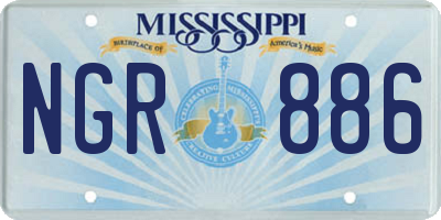 MS license plate NGR886