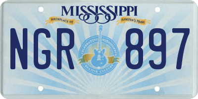 MS license plate NGR897