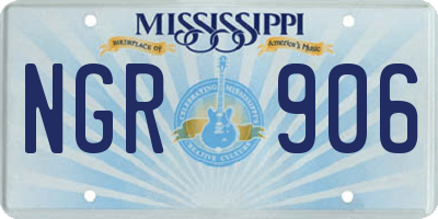 MS license plate NGR906