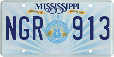 MS license plate NGR913